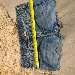 Silver jean cut off shorts